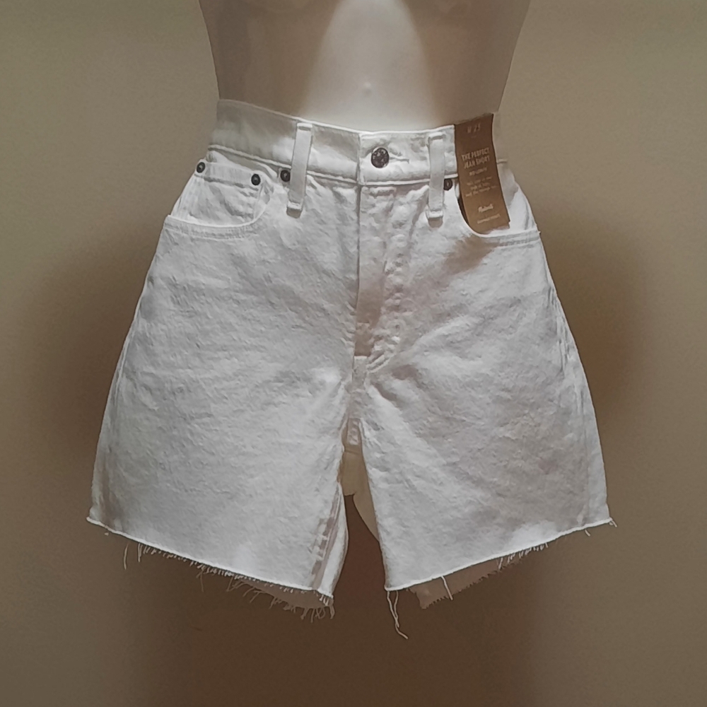 Madewell White Jean Shorts with Magic Pockets - Picture 15 of 16